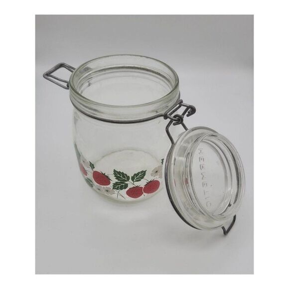 Vintage Carlton Glass Strawberry Jar - Picture 1 of 6